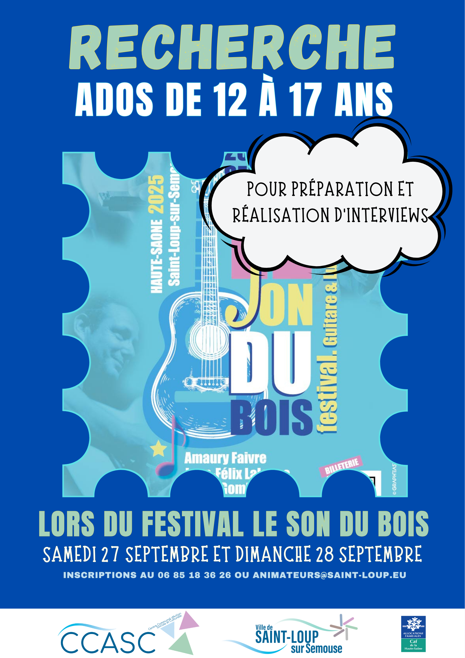 Affiche – Recherche ADOS pour interviews