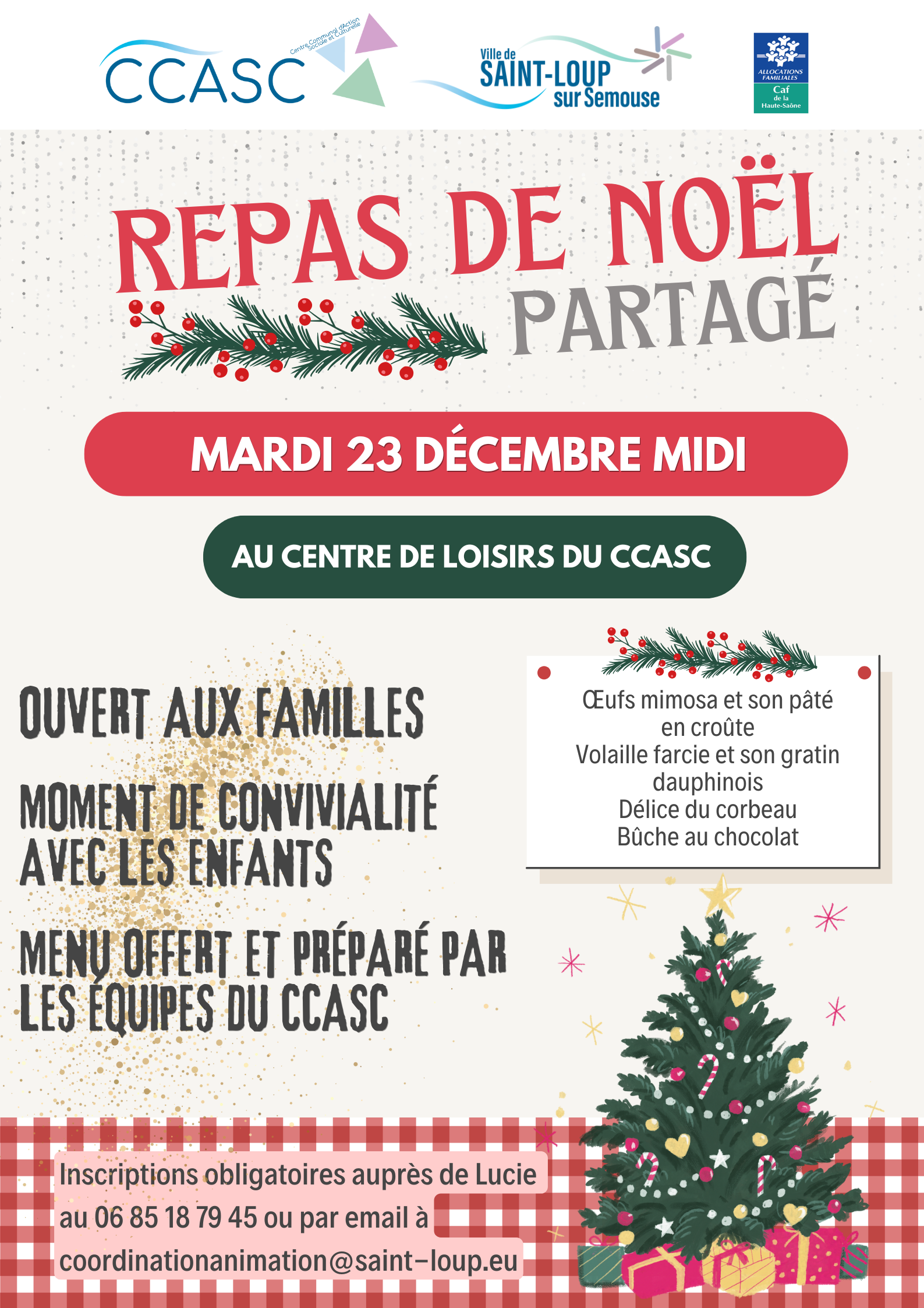 Affiche – Repas partagé de Noël