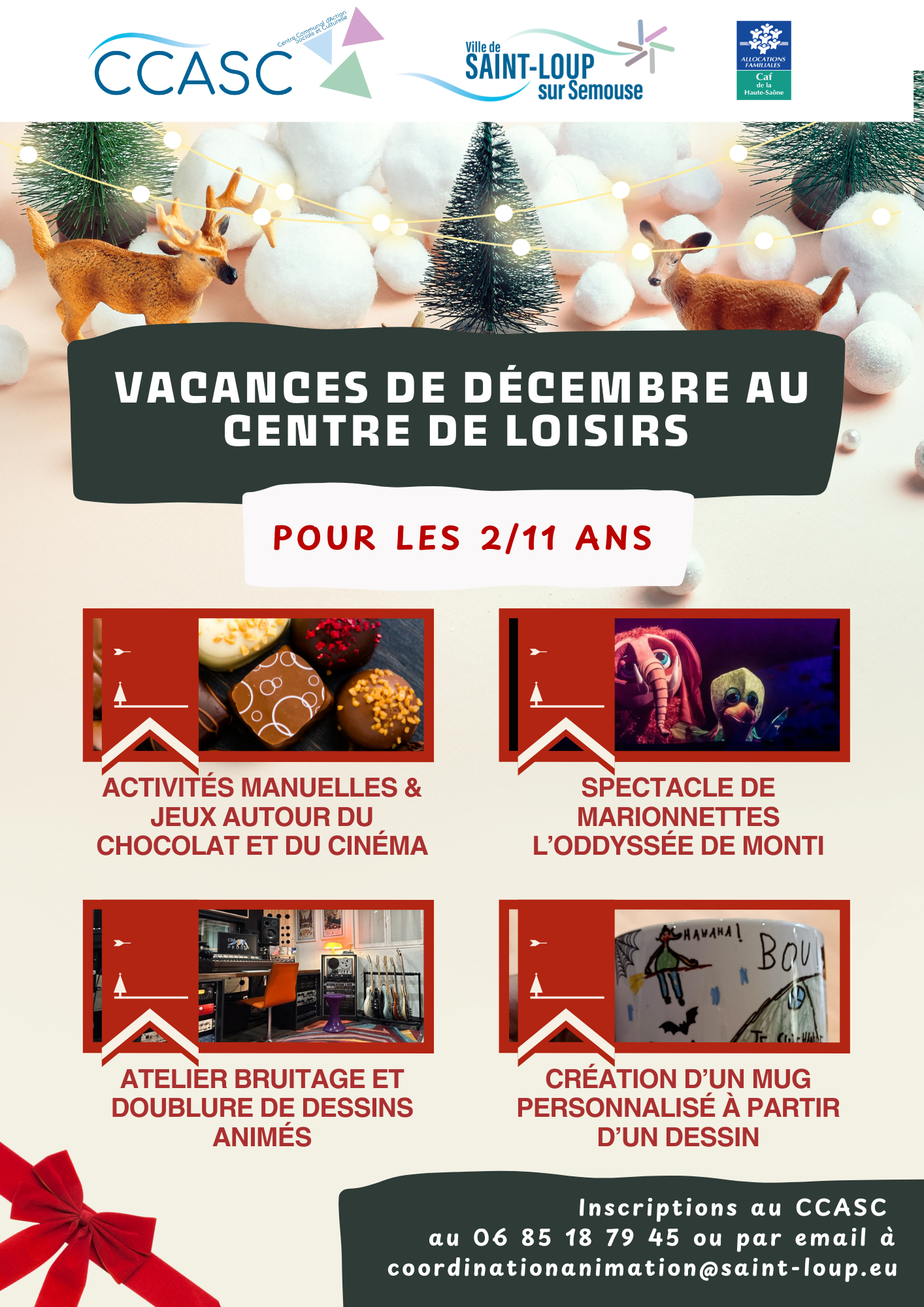 Affiche Vacances de Décembre au Centre de Loisirs