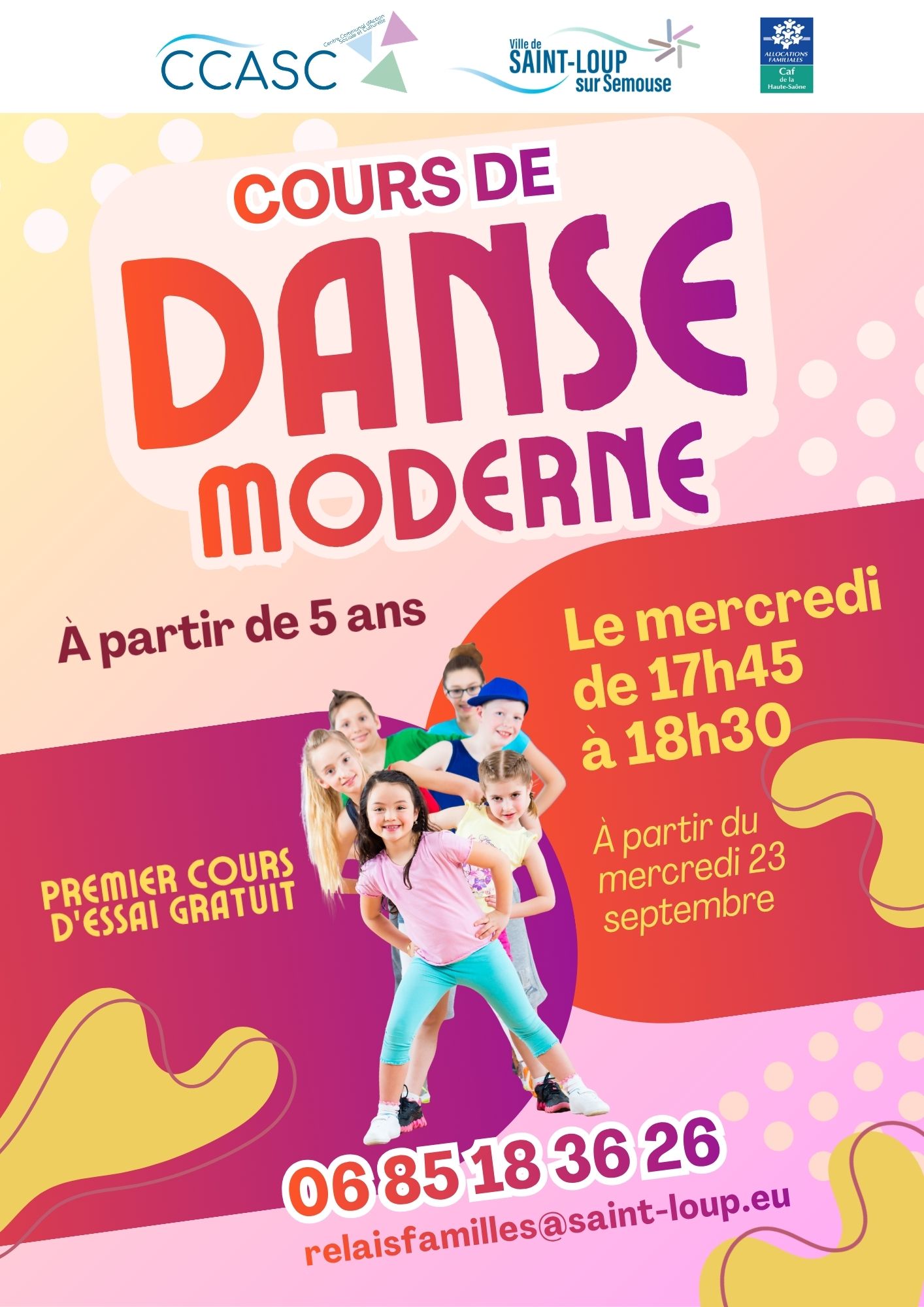 AFFICHE COURS DE DANSE MODERNE