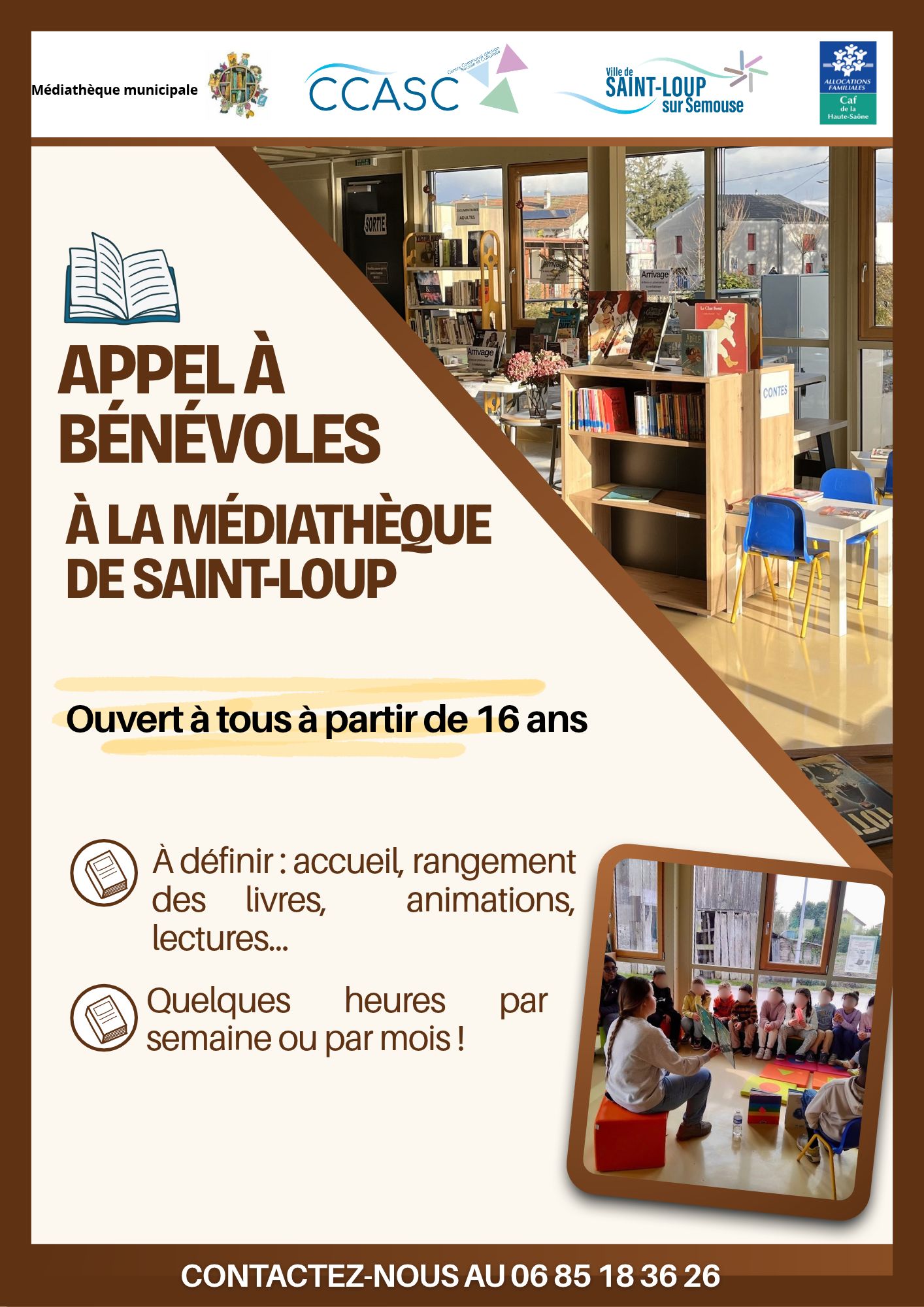Affiche – Appel à bénévoles médiathèque (1)