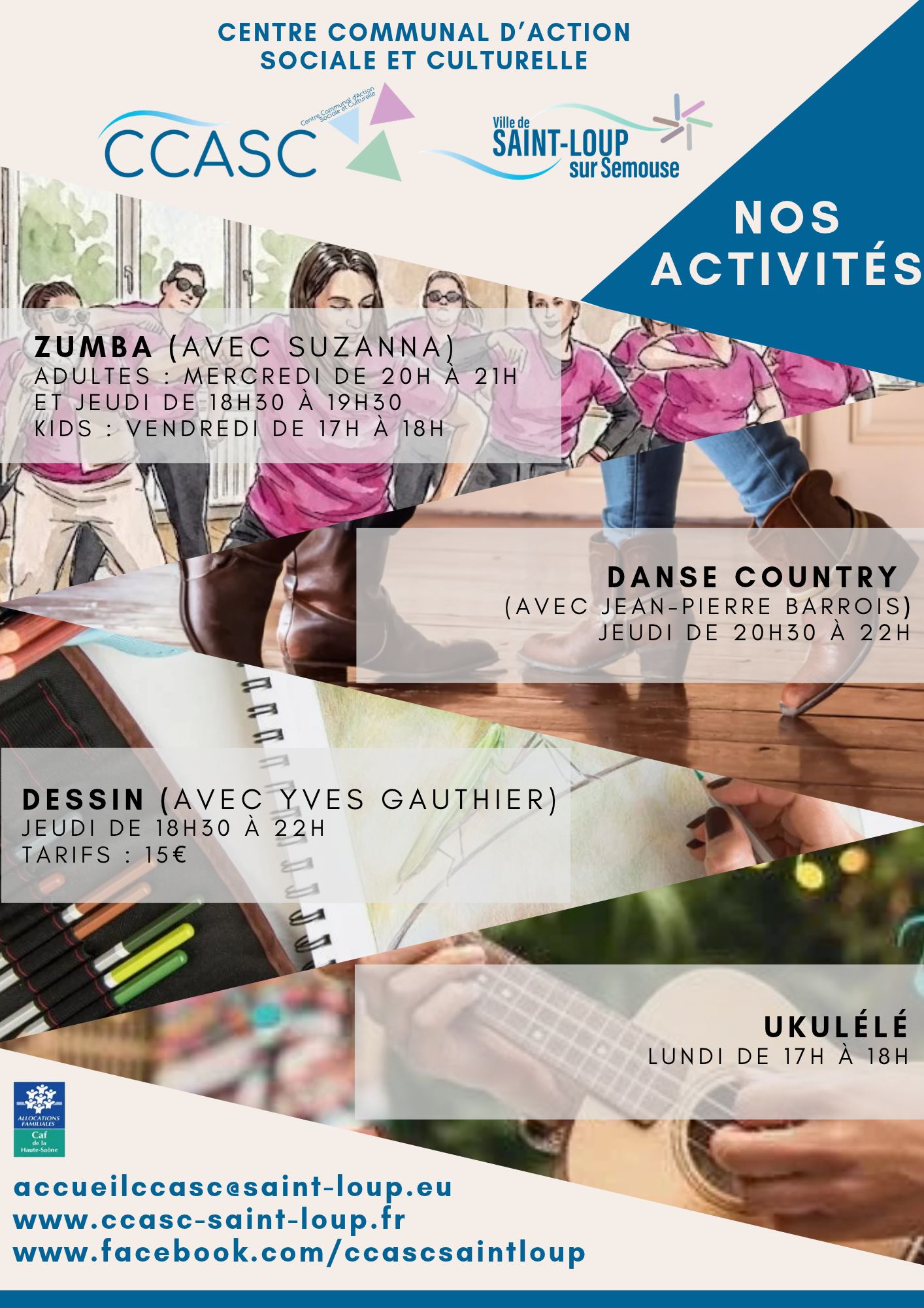 Flyer – Activités au CCASC PAGE 1
