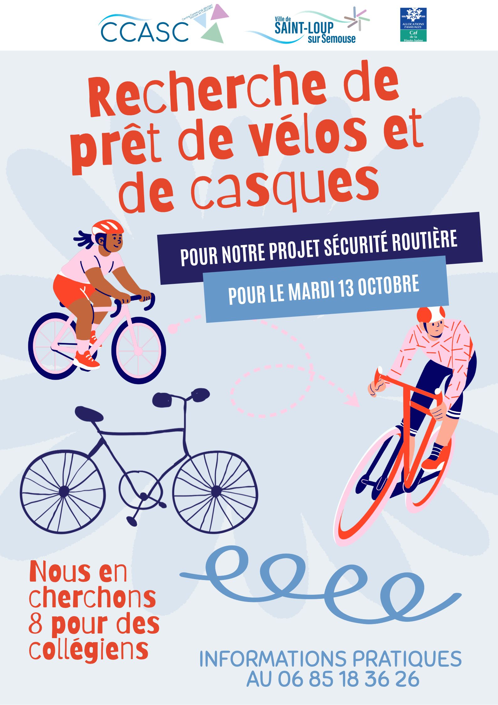 Affiche – recherche vélos et casques (1)