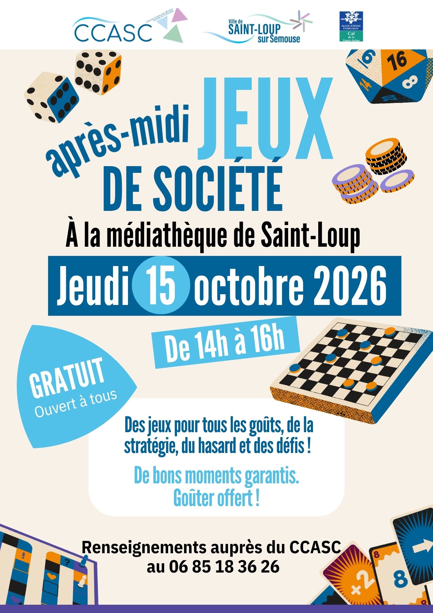 Après-midi Jeux de société 15 octobre